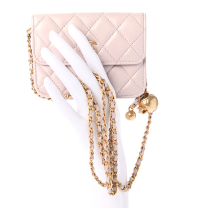 Chanel Lambskin Quilted Pearl Crush Clutch With Chain Light Purple 2 of 7