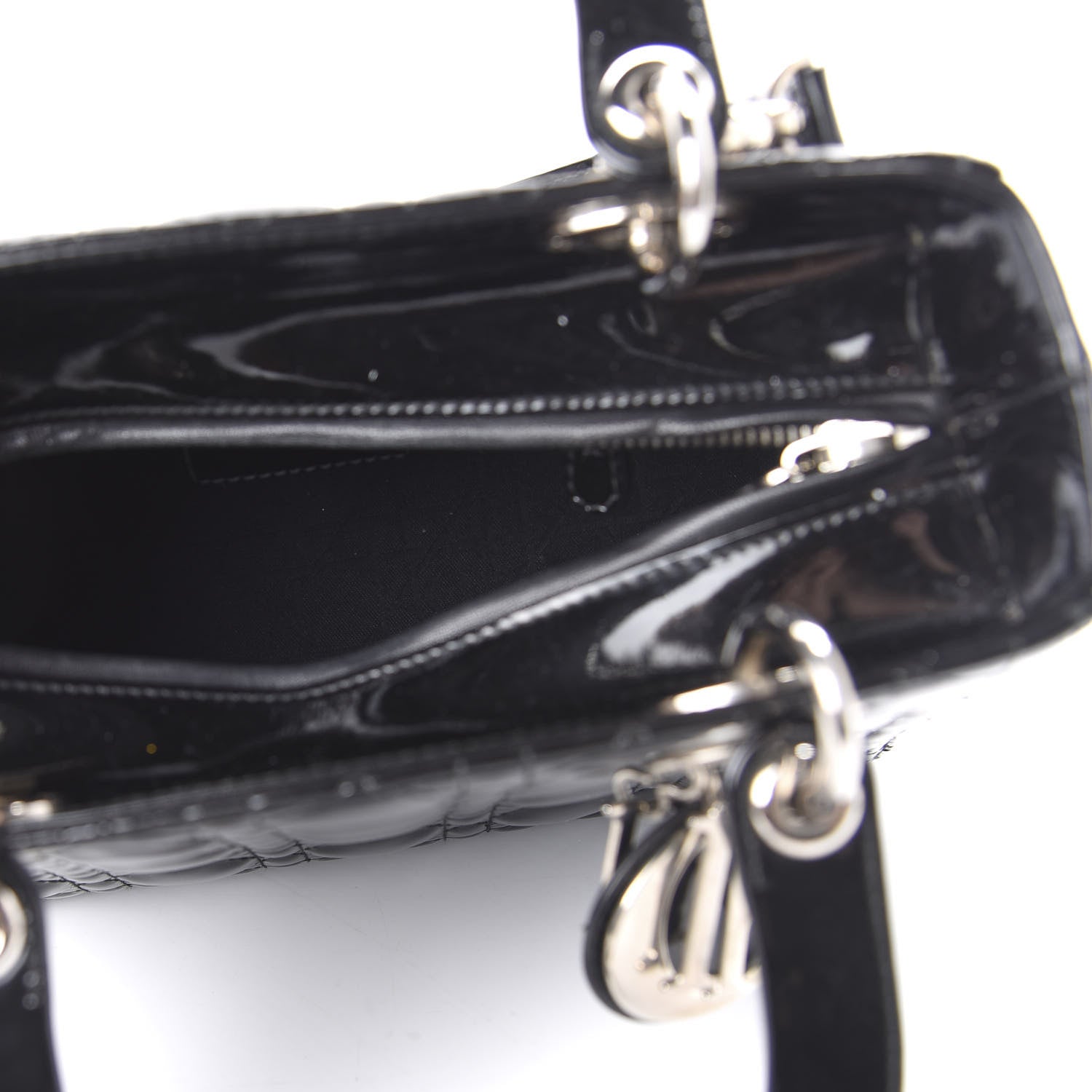 Christian Dior Patent Cannage Medium Lady Dior Black 5 of 10