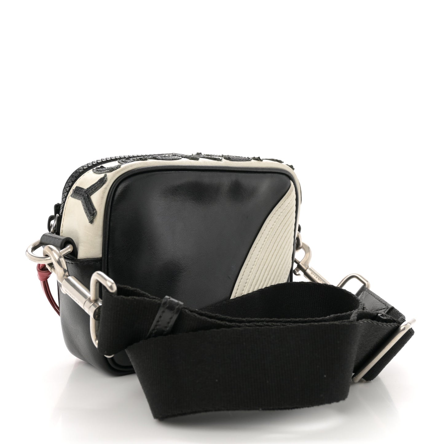 Calfskin MC3 Crossbody Bag Black White