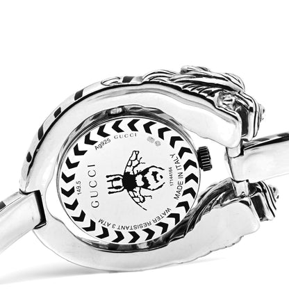Gucci Sterling Silver Black Mother of Pearl 23mm Dionysus Quartz Watch 4 of 5