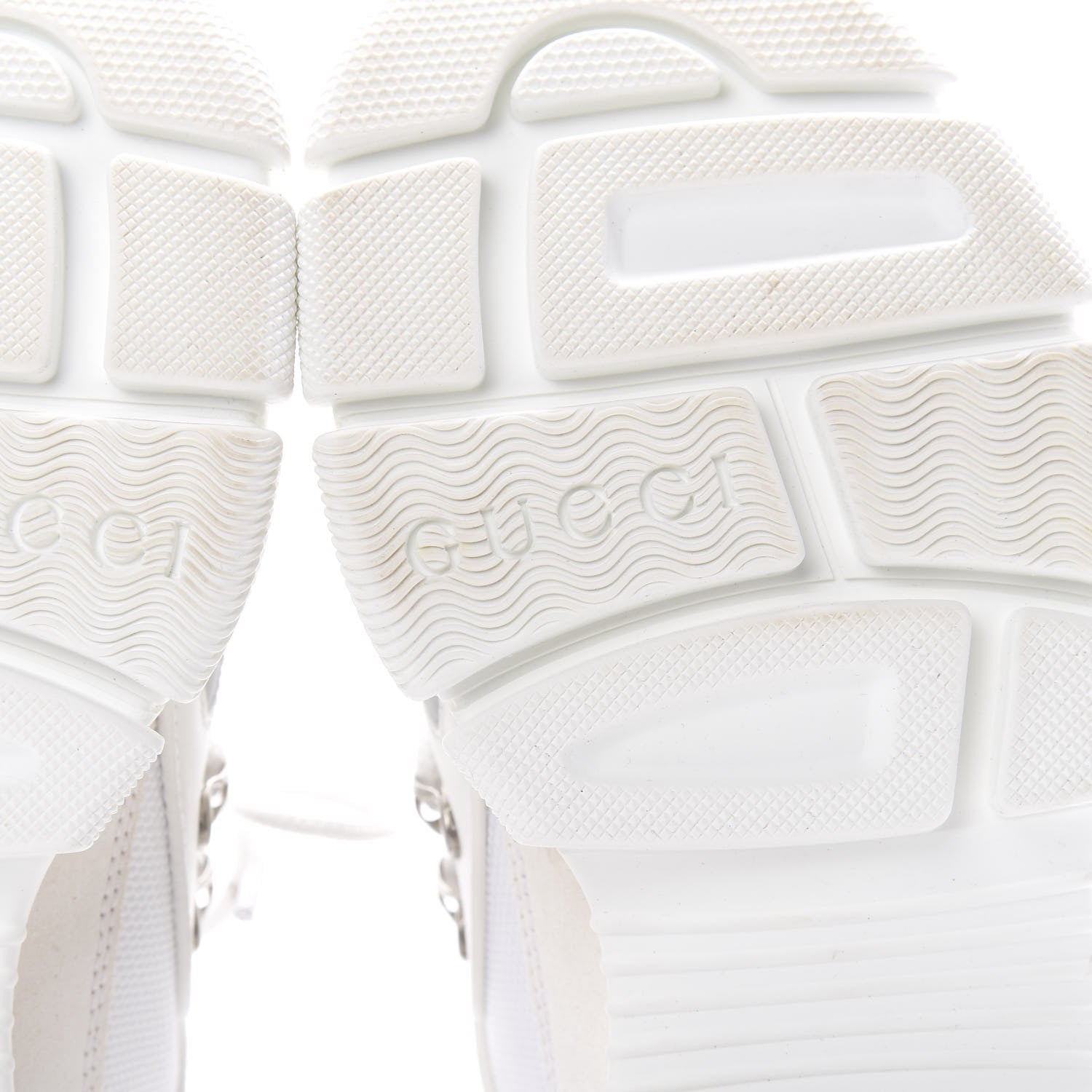 Gucci X SEGA Mesh Calfskin Suede Womens Flashtrek Sneakers 35 Great White 6 of 9