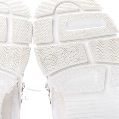Gucci X SEGA Mesh Calfskin Suede Womens Flashtrek Sneakers 35 Great White 6 of 9