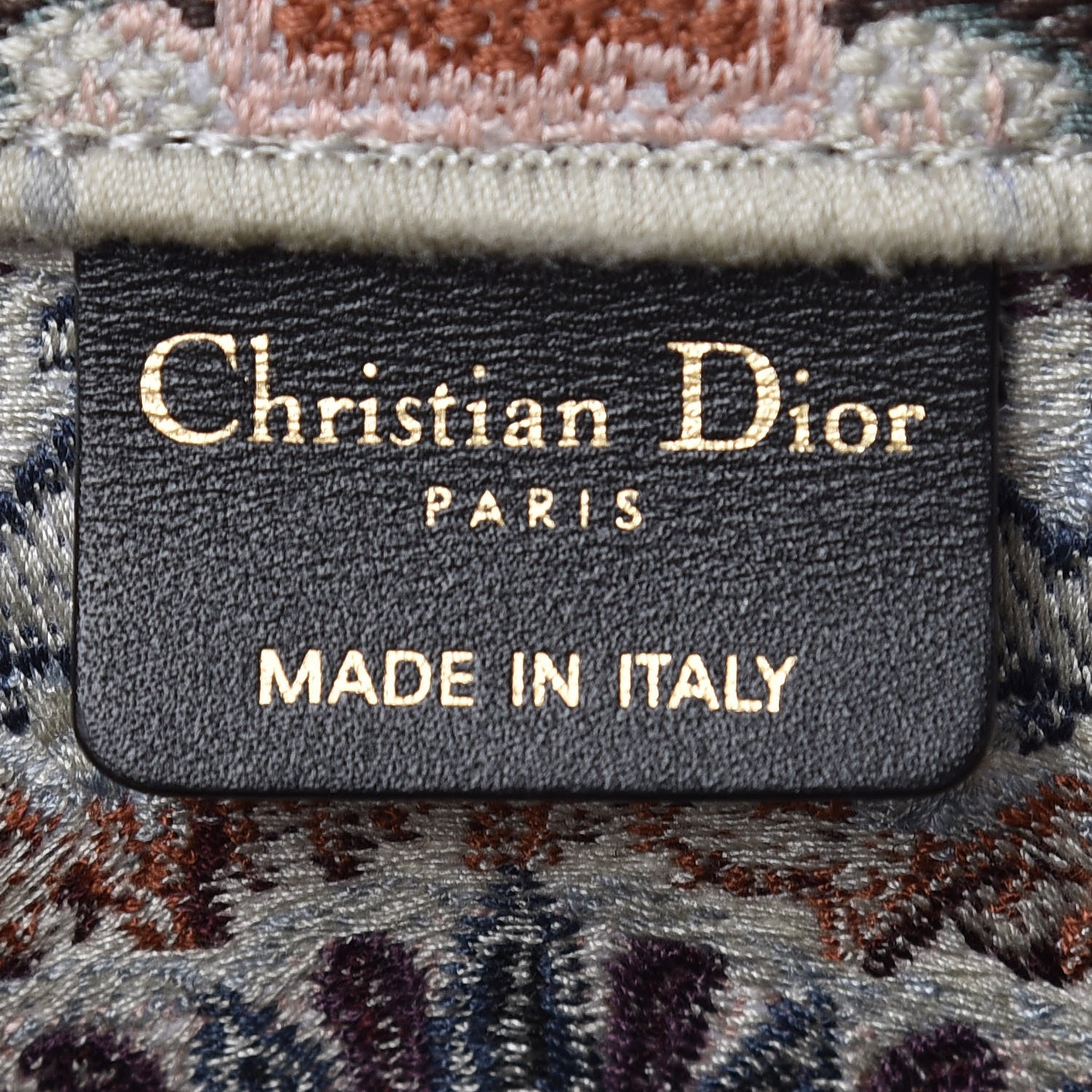 Christian Dior Canvas KaleiDioroscopic Embroidered Medium Book Tote Multicolor 9 of 10