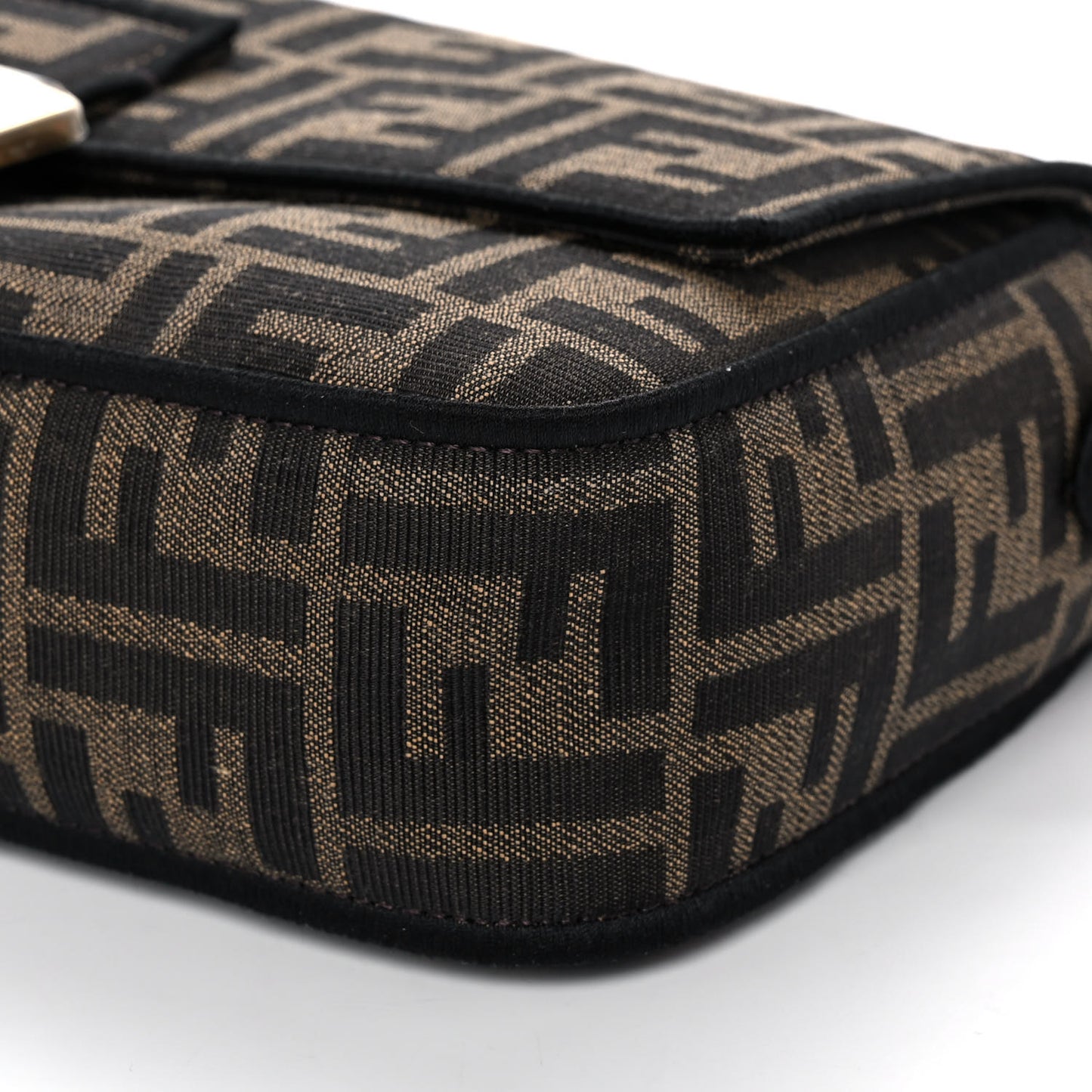 Fabric Jacquard FF 1974 Medium Baguette Tobacco Moro Black