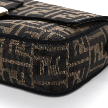 Fendi Fabric Jacquard FF 1974 Medium Baguette Tobacco Moro Black 12 of 12