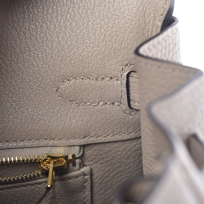Hermes Togo Birkin 25 Gris Tourterelle 28 of 38