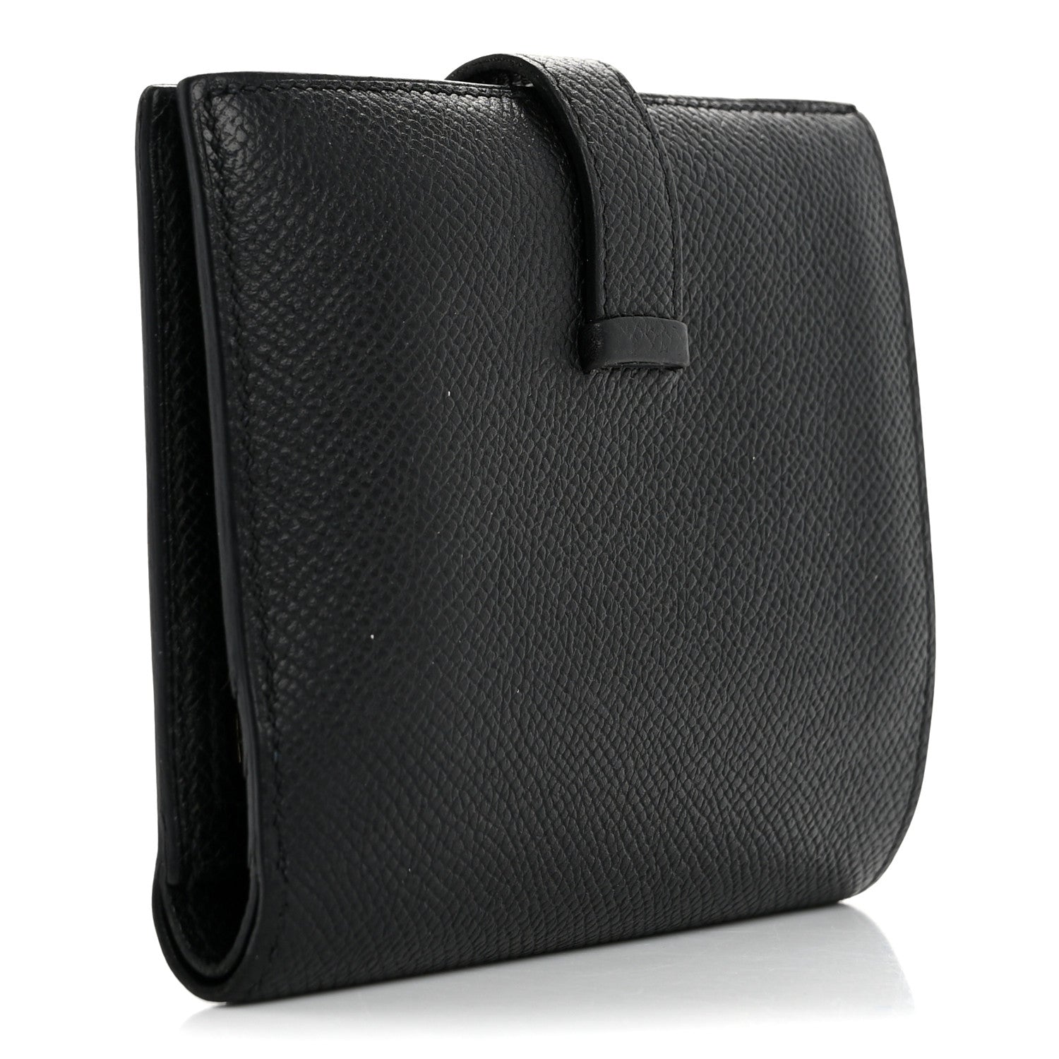 Hermes Epsom Bearn Compact Wallet Black 3 of 13