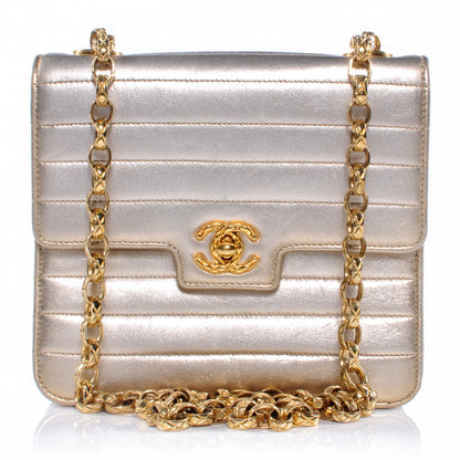 Chanel Lambskin Horizontal Quilted Mini Flap Metallic 1 of 9