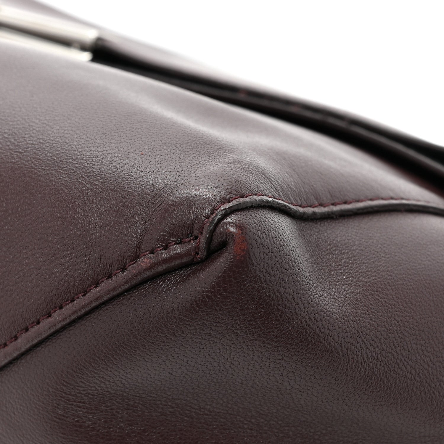 Celine Calfskin Folded Clutch Burgundy 11 of 13