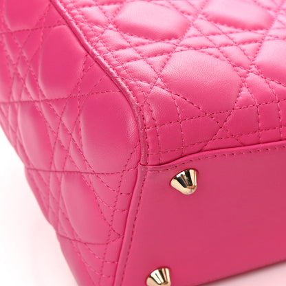 Christian Dior Lambskin Cannage Large Lady Dior Fuchsia 9 of 16