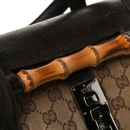 Gucci Monogram Small Bamboo Bullet Bag Dark Brown 14 of 15
