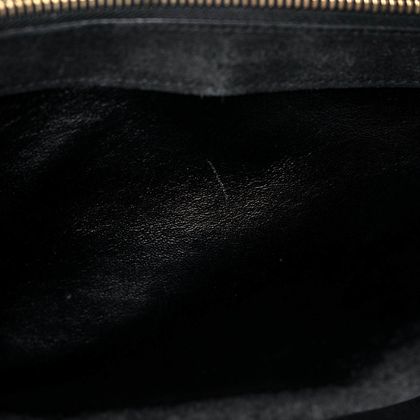 Suede Mixed Matelasse Tri-Quilt Large Monogram Envelope Satchel Black