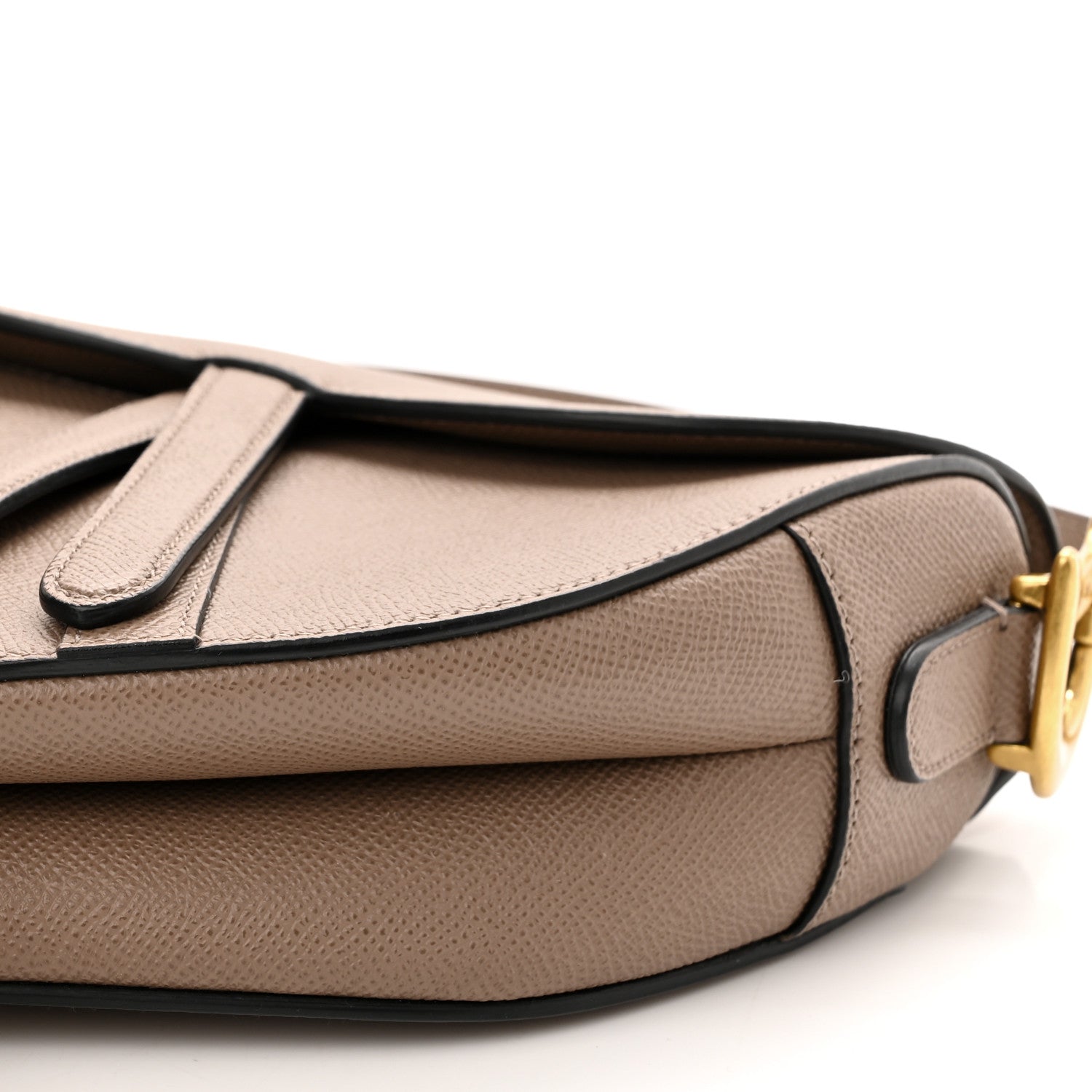 Christian Dior Grained Calfskin Saddle Bag Warm Taupe 10 of 11
