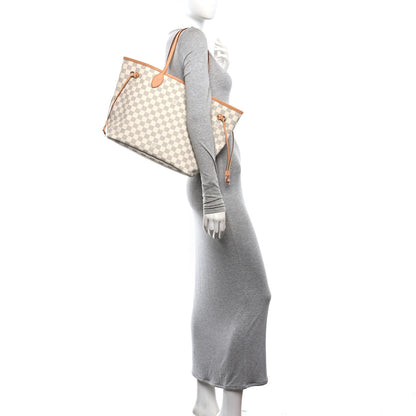 Louis Vuitton Damier Azur Neo Neverfull MM Rose Ballerine 2 of 11