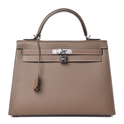 Hermes Epsom Kelly Sellier 32 Etoupe 1 of 35