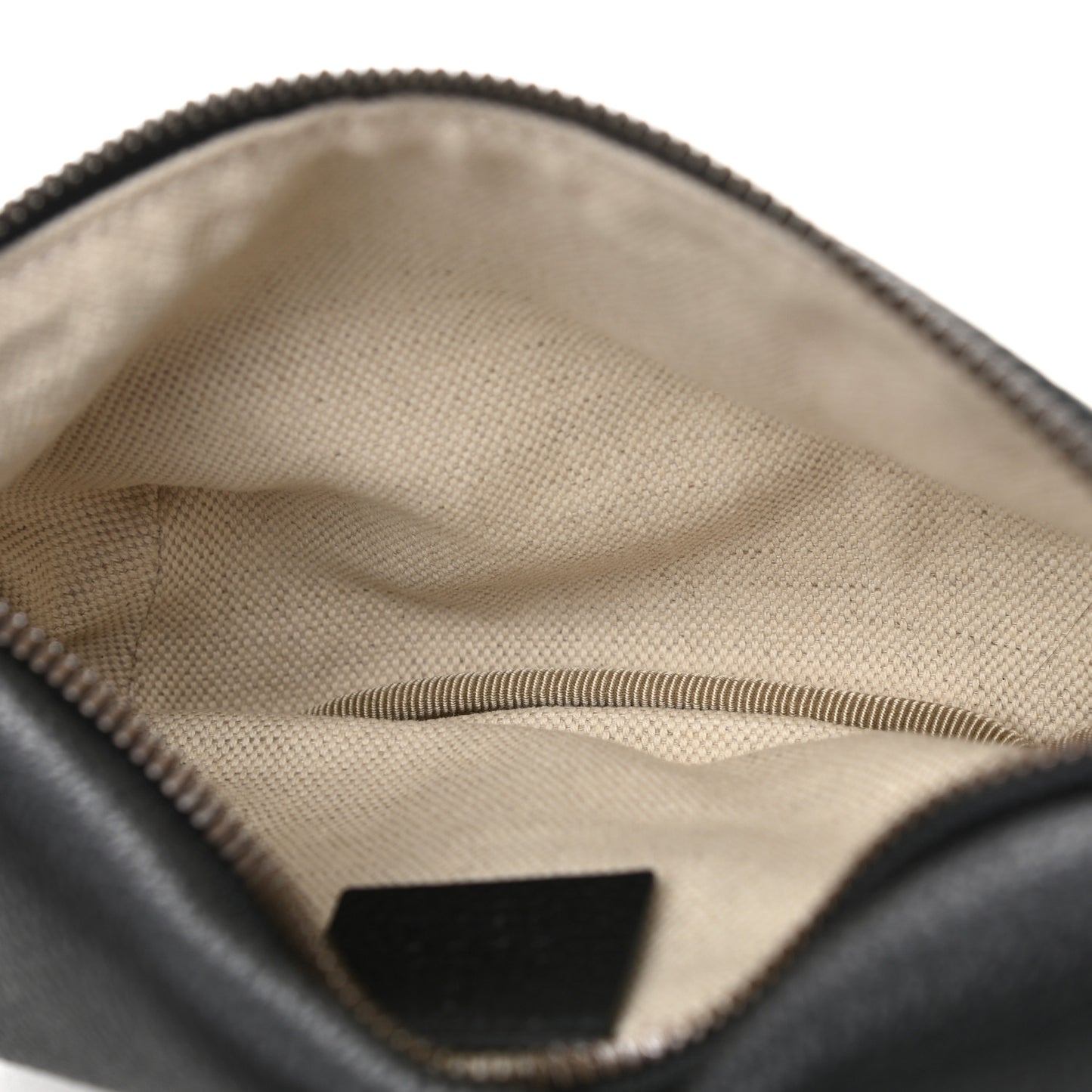 Grained Calfskin Small Logo Belt Bag Black