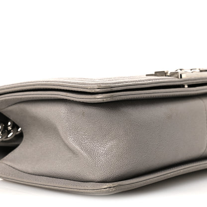 Chanel Caviar Quilted Medium Boy Flap Light Grey 9 of 15