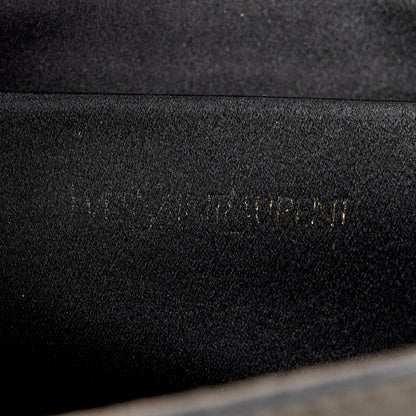 Saint Laurent Textured Patent Classic Y Ligne Clutch Olive 6 of 9