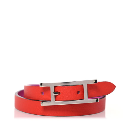 Hermes Swift Behapi Double Tour Bracelet T2 Rose Pourpre Capucine 1 of 5