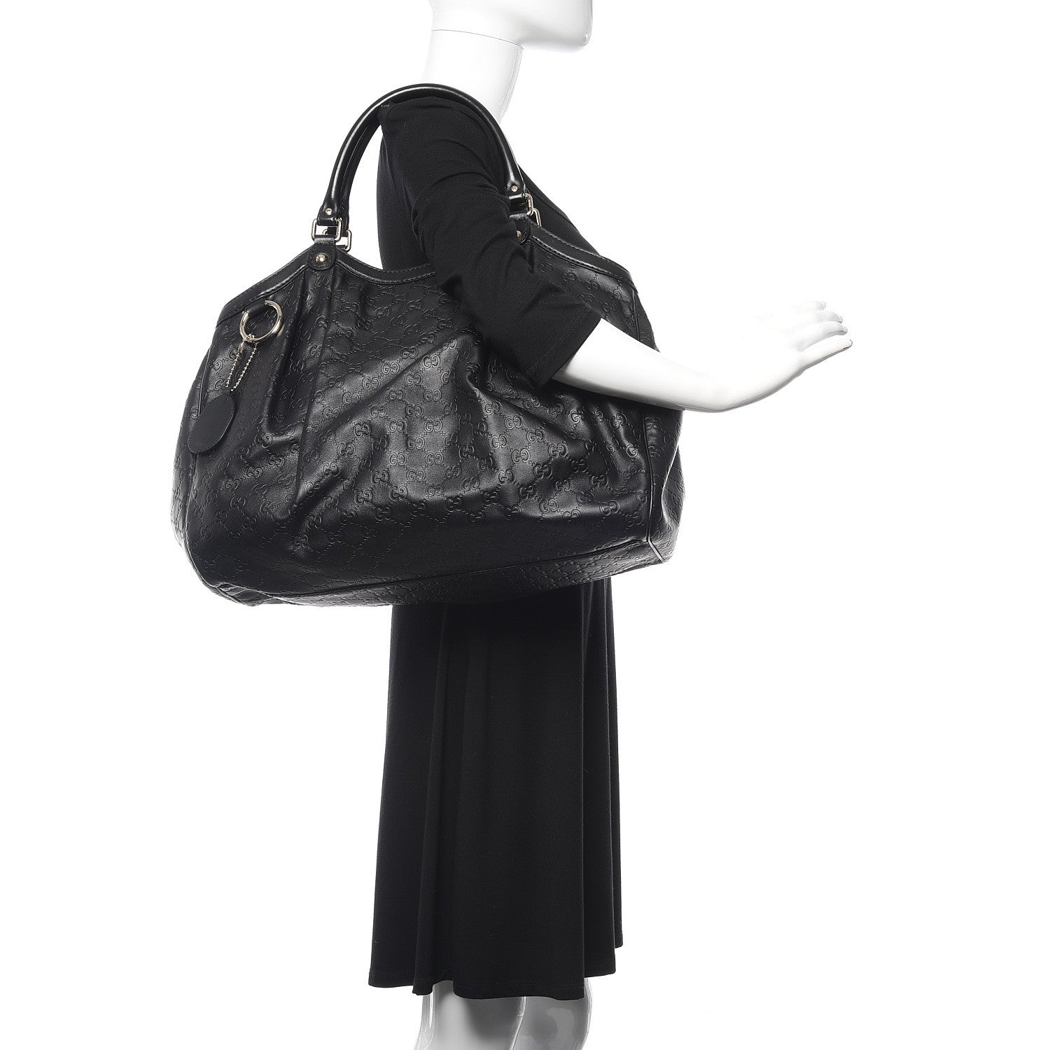 Gucci Guccissima Large Sukey Tote Black 2 of 9