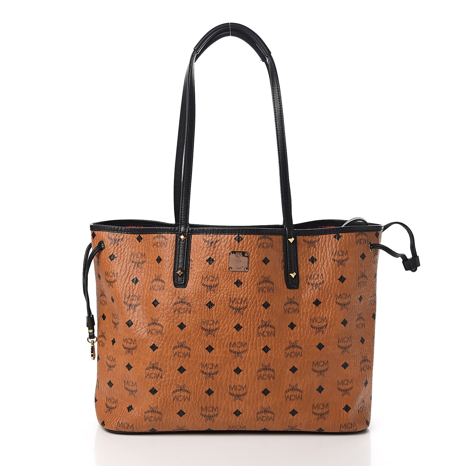 MCM Visetos Medium Project Reversible Shopper Tote Cognac 2 of 16