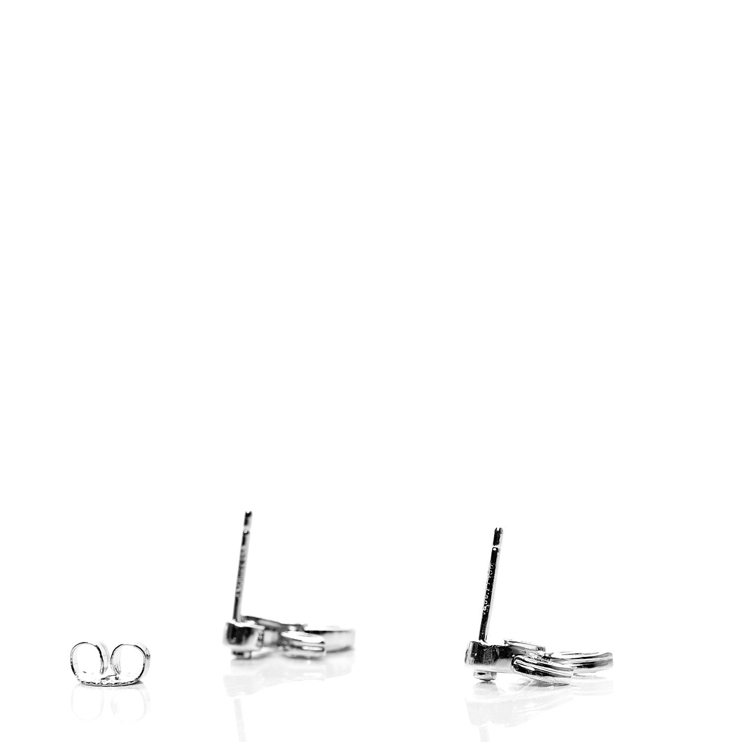 Tiffany Platinum Diamond Mini Garland Leaf Earrings 3 of 5
