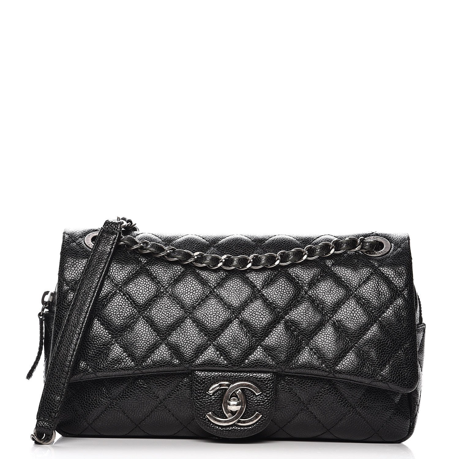 Chanel Iridescent Caviar Quilted Small Chic Flap Black 1 of 11