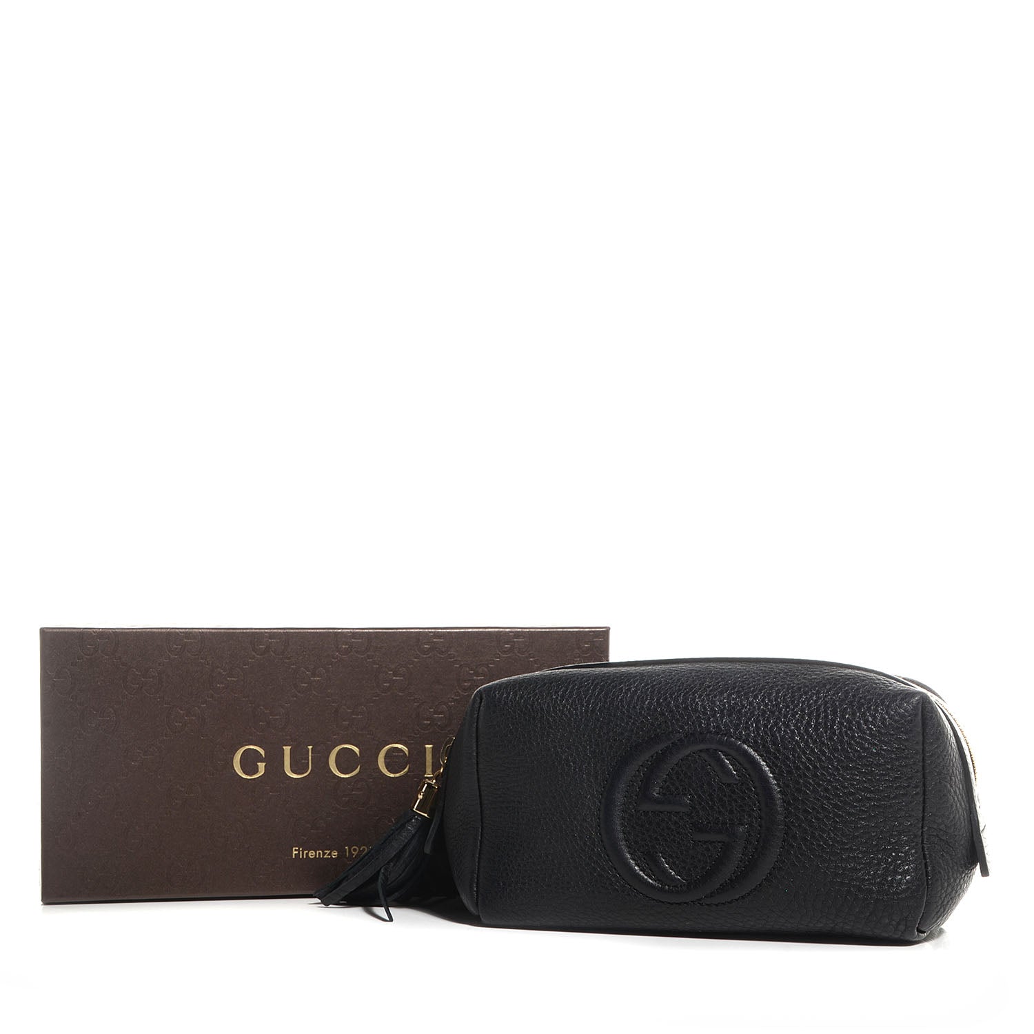 Gucci Pebbled Calfskin Medium Soho Cosmetic Case Black 8 of 8