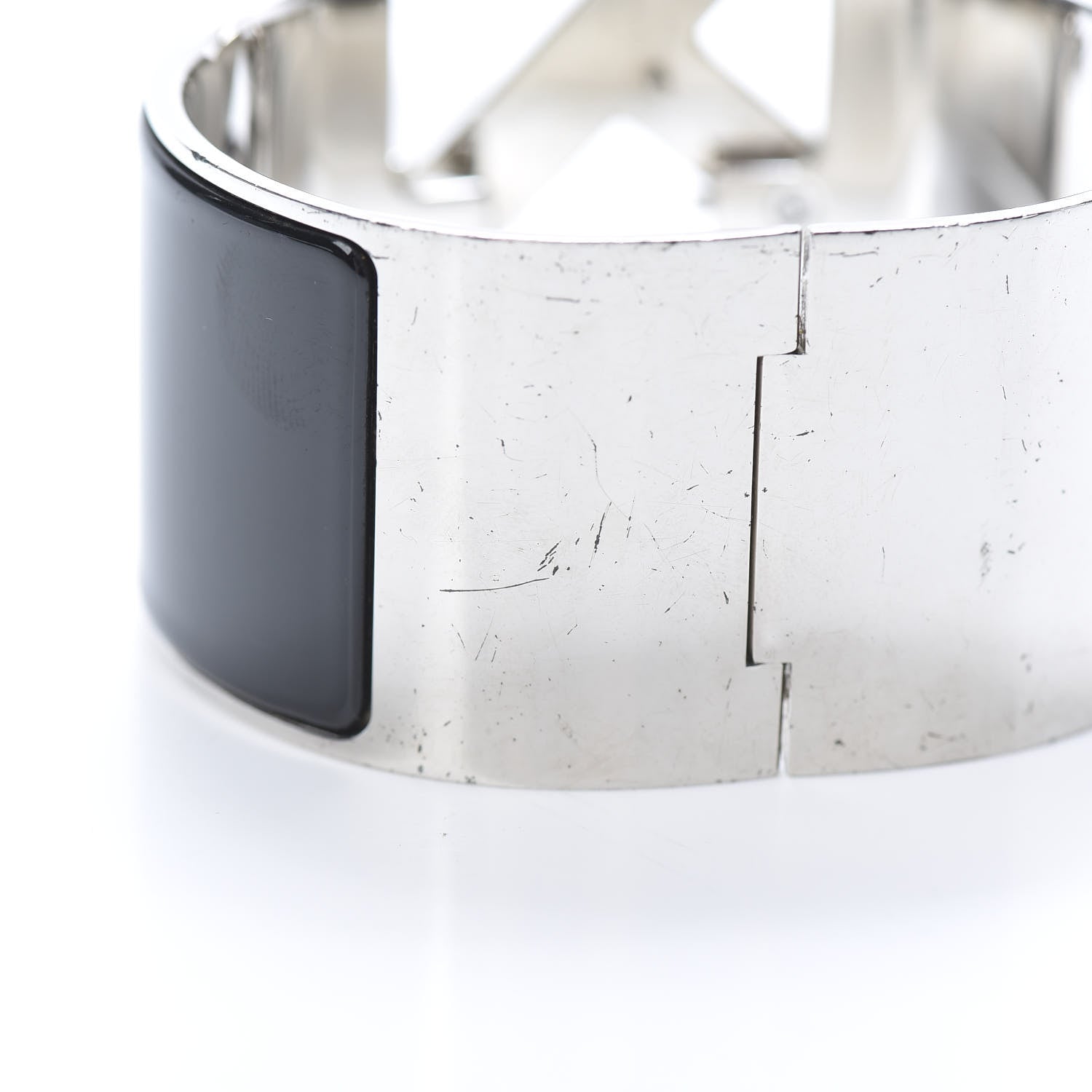 Hermes Enamel Extra Wide Clic Clac H Bracelet PM Black 6 of 7