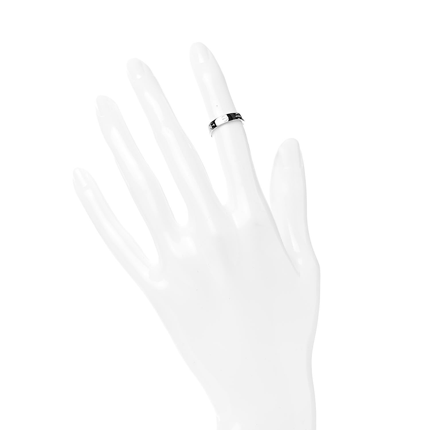 Cartier 18K White Gold 3.5mm LOVE Wedding Band Ring 46 3.75 2 of 4