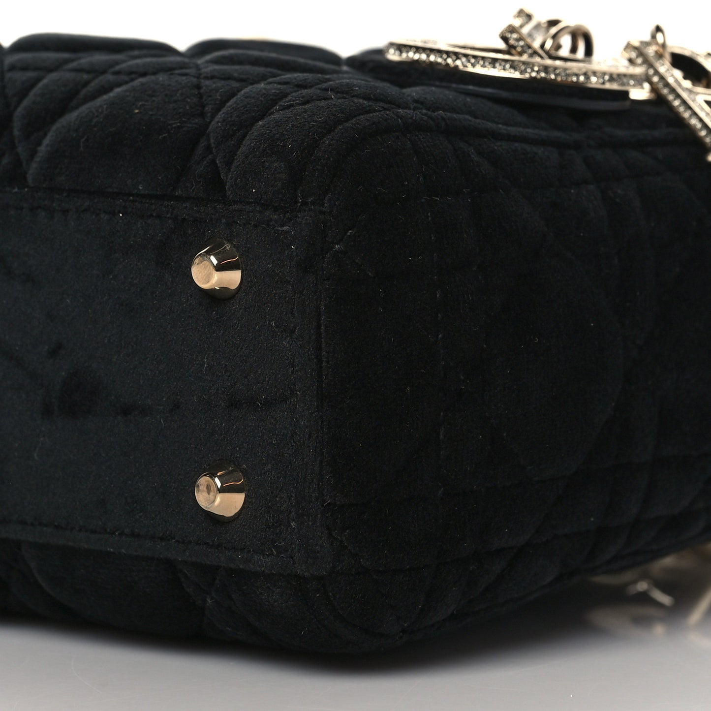 Velvet Mini Lady Dior Black
