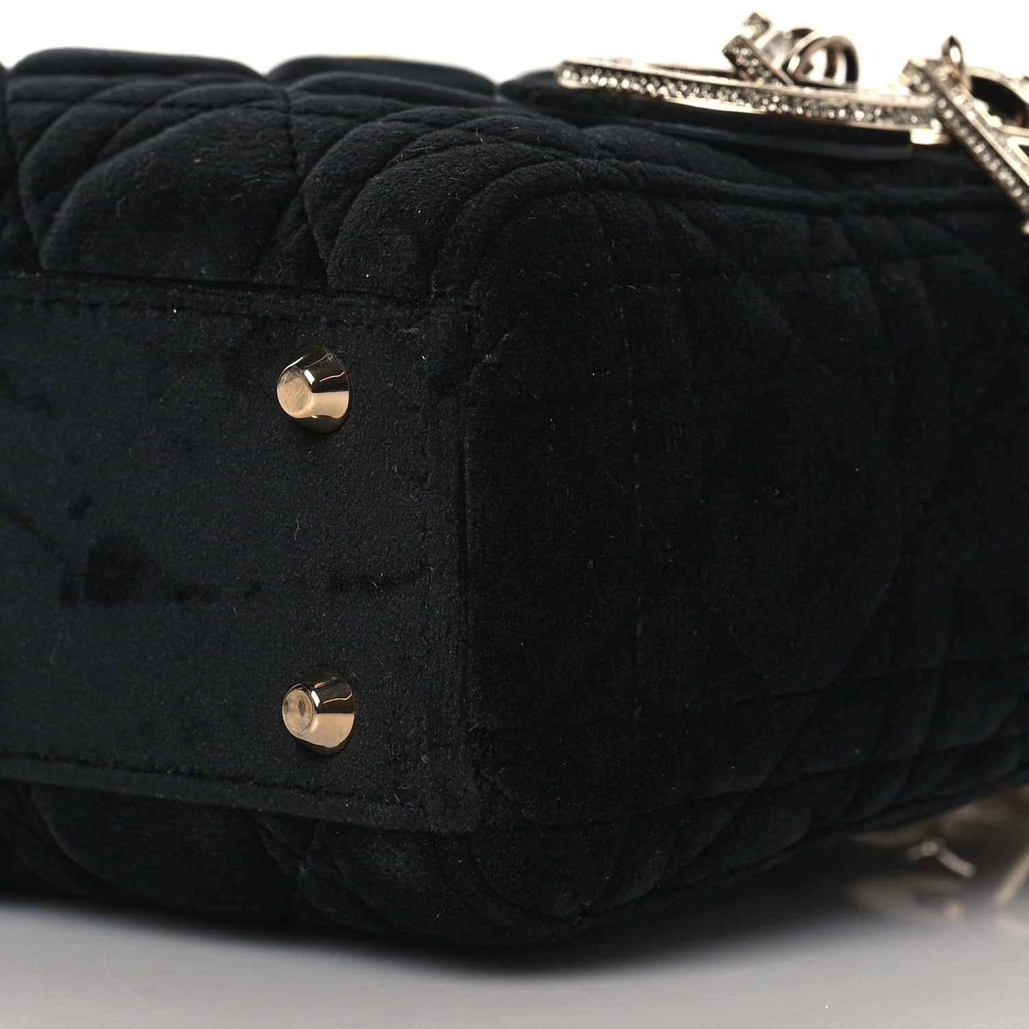 Christian Dior Velvet Mini Lady Dior Black 10 of 11