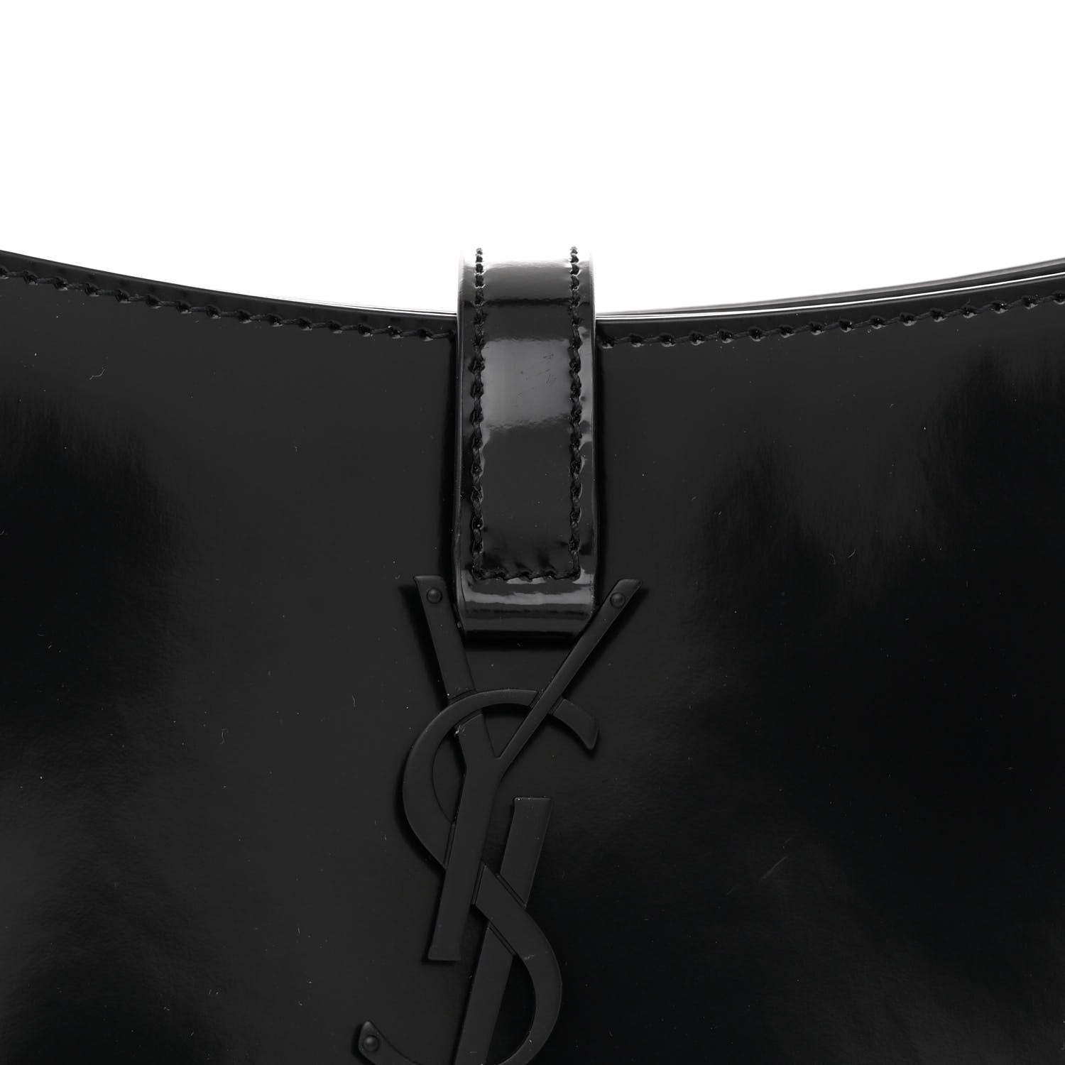 Saint Laurent Patent Monochrome Le 5 A 7 Hobo Black 8 of 10
