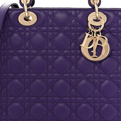 Christian Dior Lambskin Cannage Large Lady Dior Purple 8 of 11