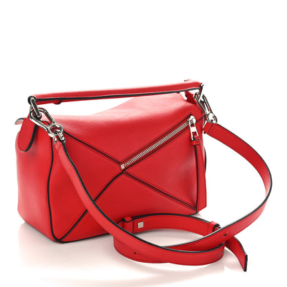 Loewe Calfskin Small Puzzle Bag Scarlet 2 of 8