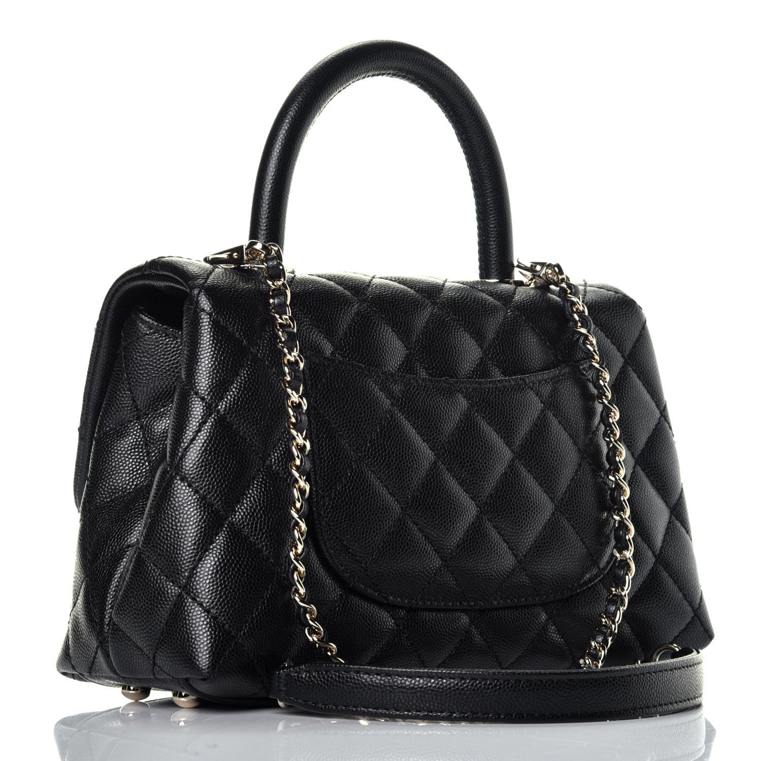 Chanel Caviar Quilted Mini Coco Handle Flap Black 4 of 10