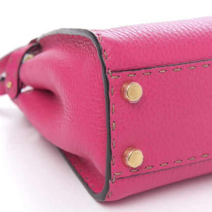 Fendi Cuoio Romano Selleria Mini Peekaboo Iconic Satchel Fuxia 8 of 10