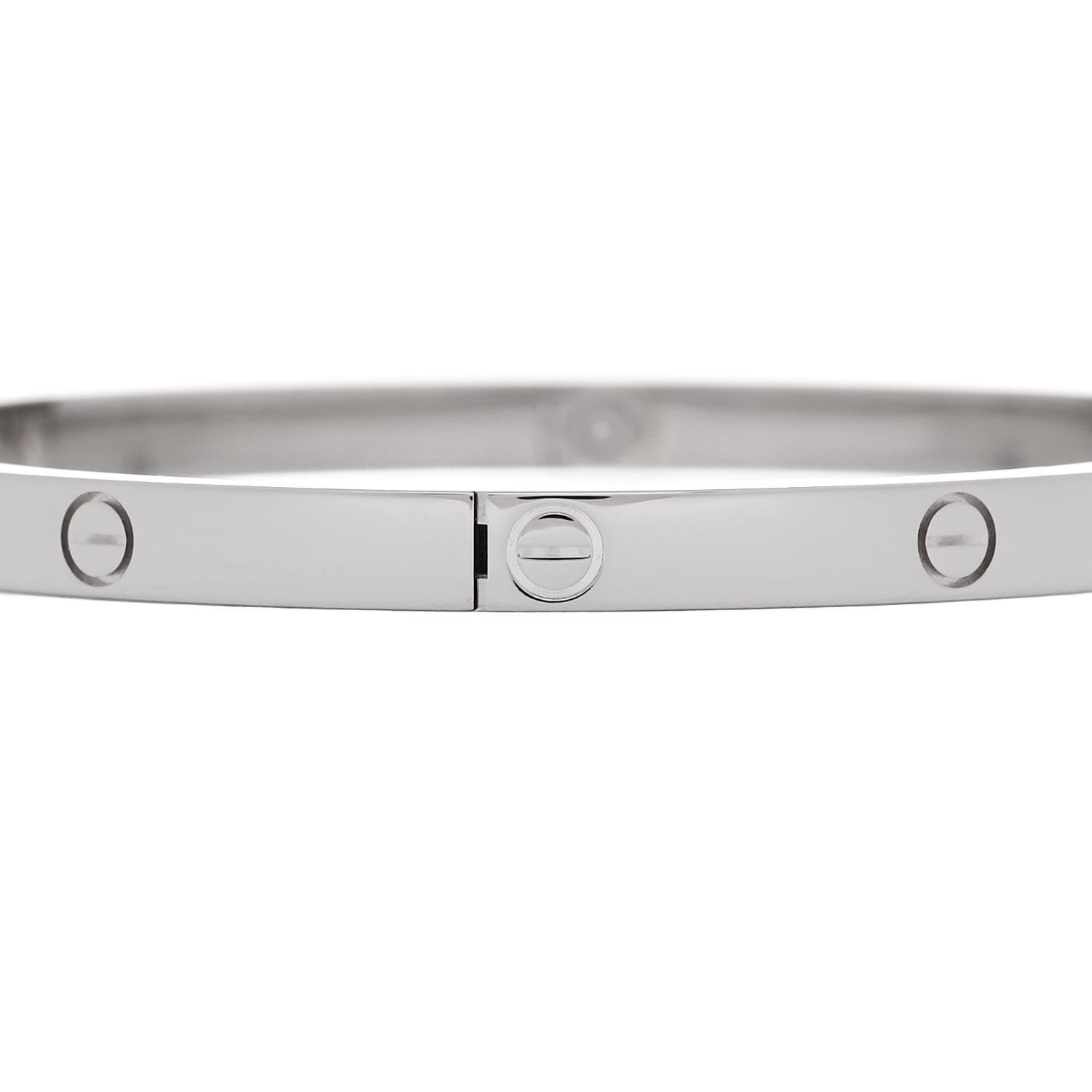 Cartier 18K White Gold Small LOVE Bracelet 16 3 of 6