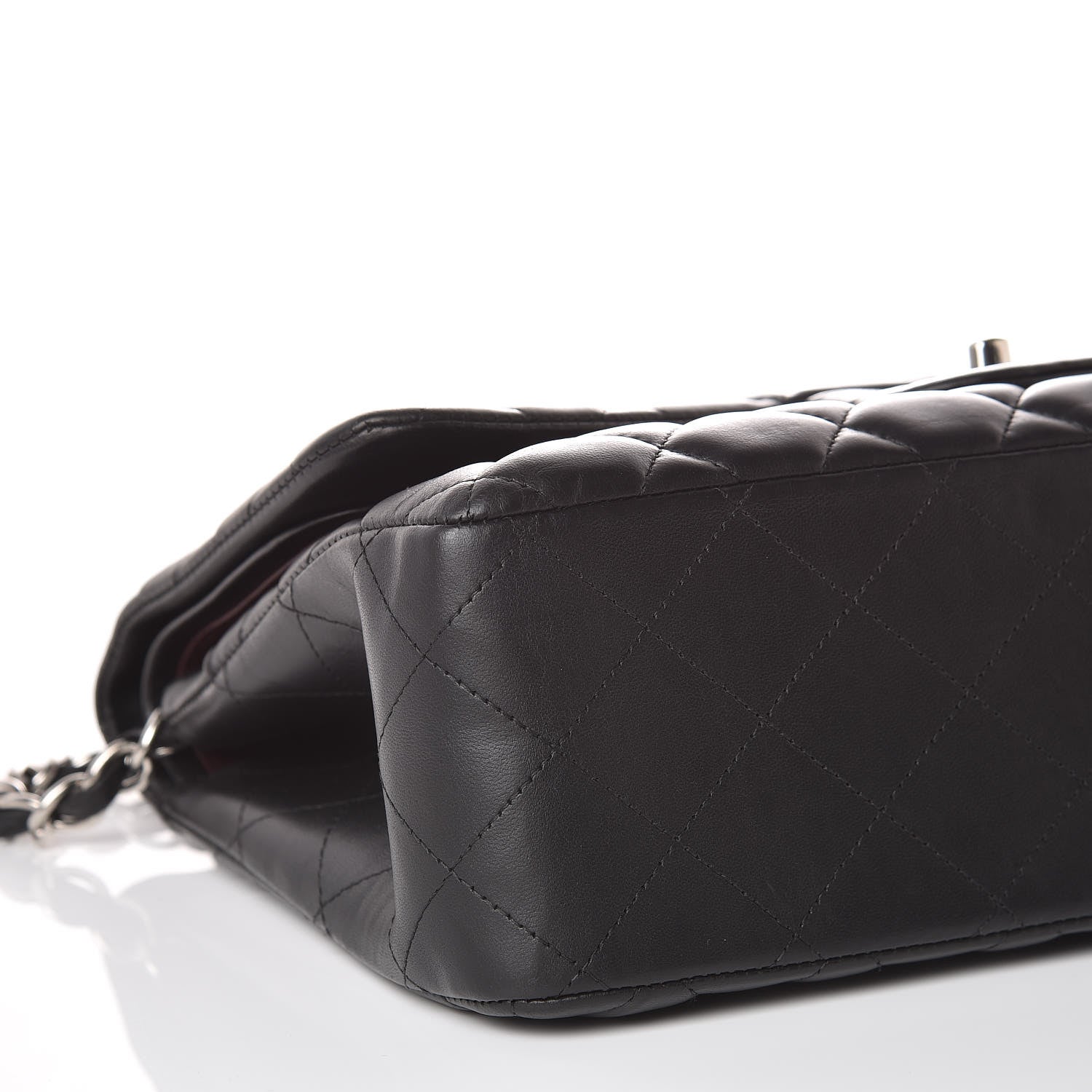 Chanel Lambskin Quilted Jumbo Double Flap Black 8 of 14