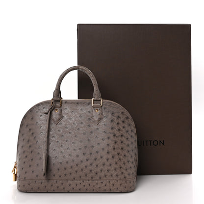 Louis Vuitton Ostrich Alma PM Gris 10 of 10