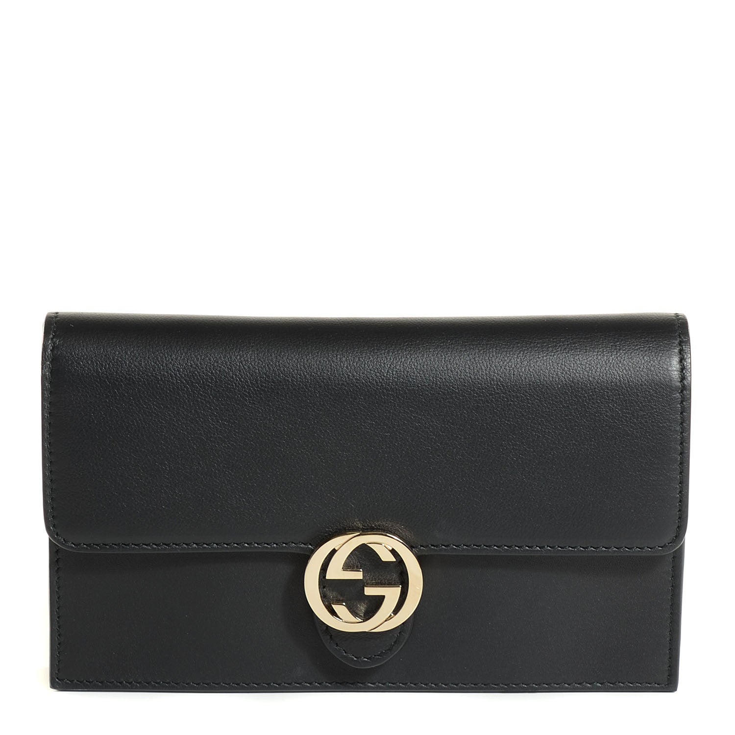 Gucci Calfskin Icon Wallet Black 1 of 7
