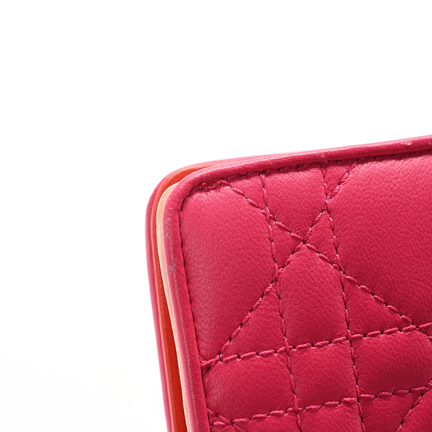 Lambskin Cannage Rendezvous Wallet Pink