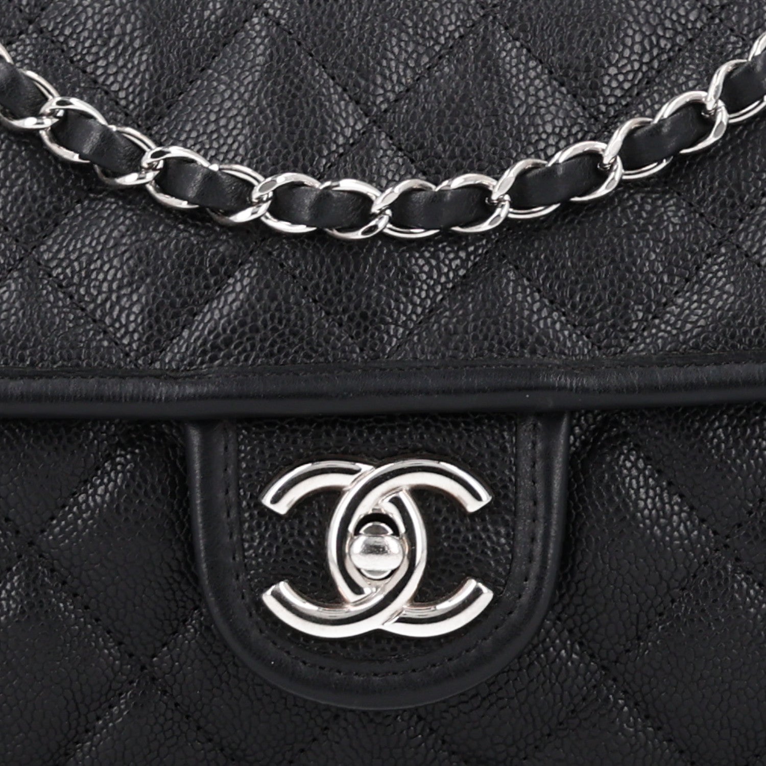 Chanel Caviar Quilted Medium French Riviera Flap Black 8 of 10