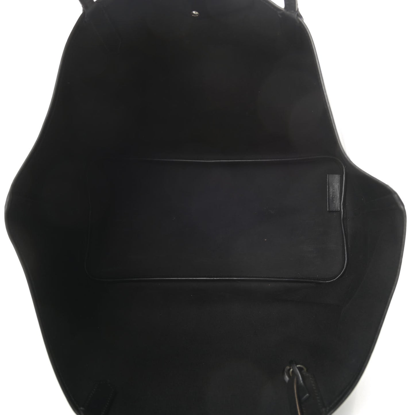 Textured Coated Canvas Madonna Print Large Antigona Tote Black