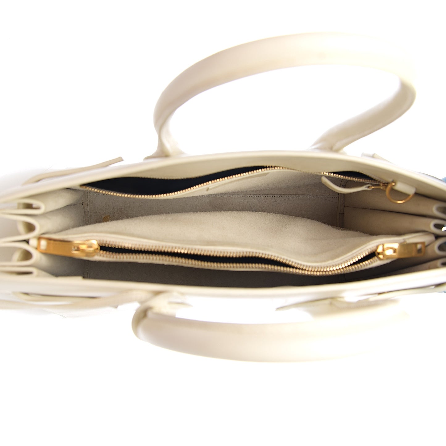Grained Calfskin Small Sac De Jour Dove White