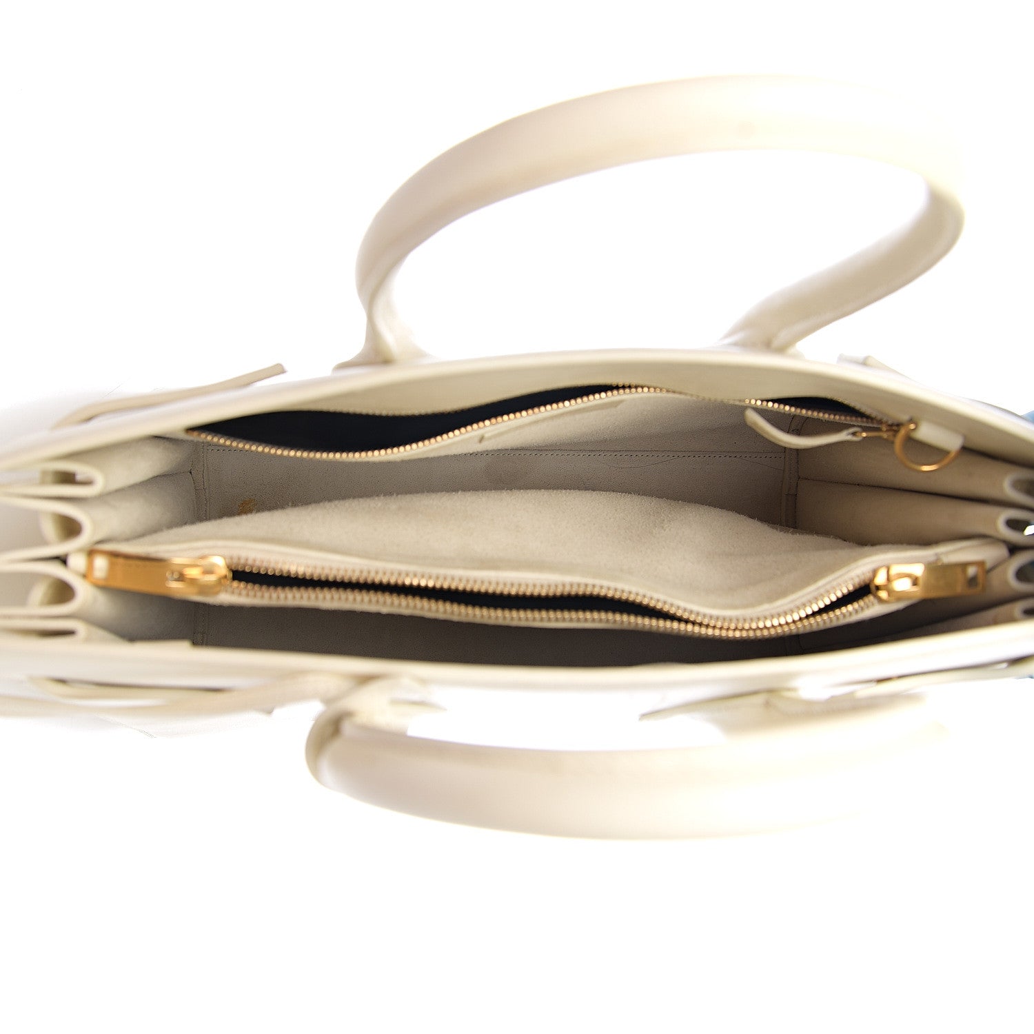 Saint Laurent Grained Calfskin Small Sac De Jour Dove White 4 of 9