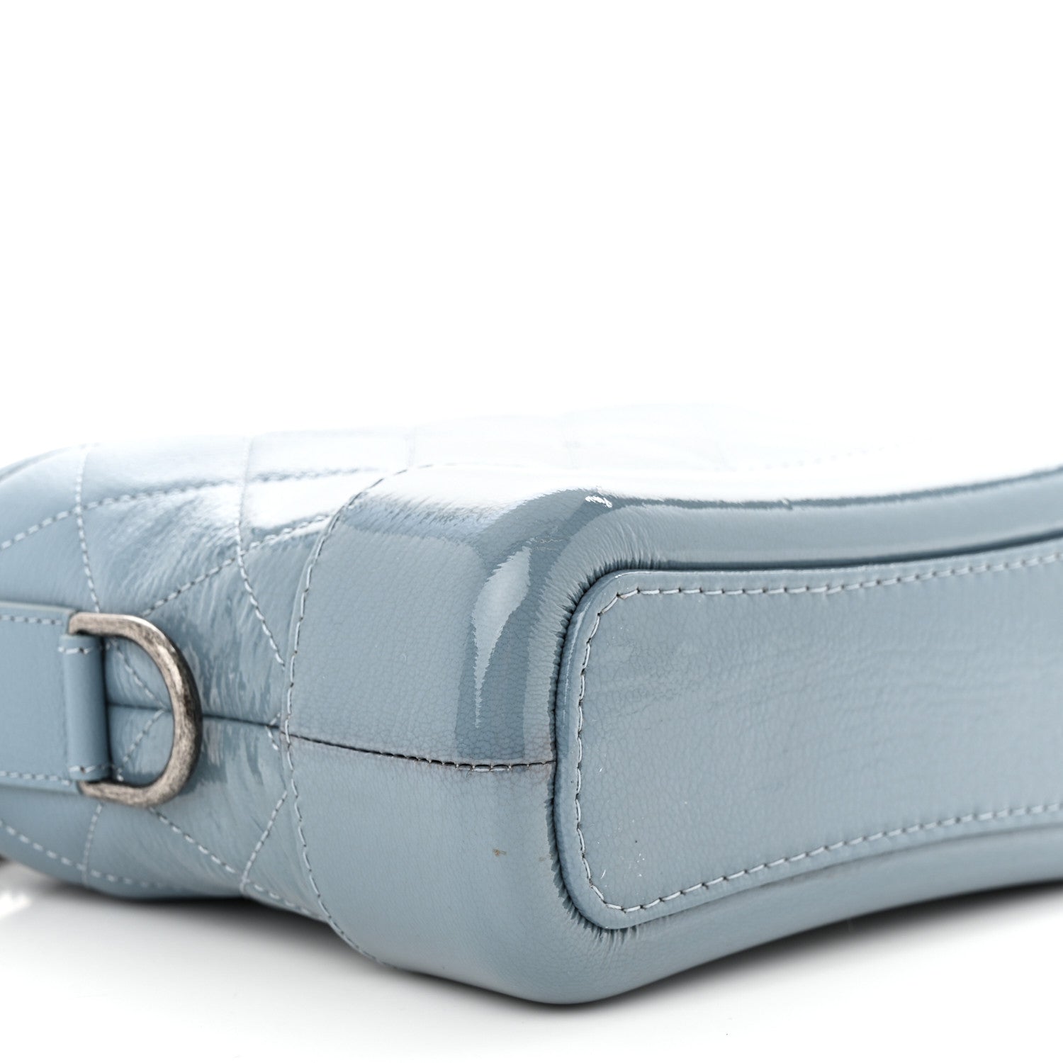 Chanel Aged Calfskin Quilted Small Gabrielle Hobo Light Blue 9 of 10