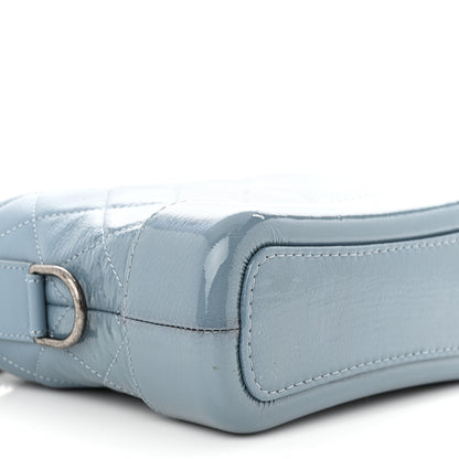 Chanel Aged Calfskin Quilted Small Gabrielle Hobo Light Blue 9 of 10