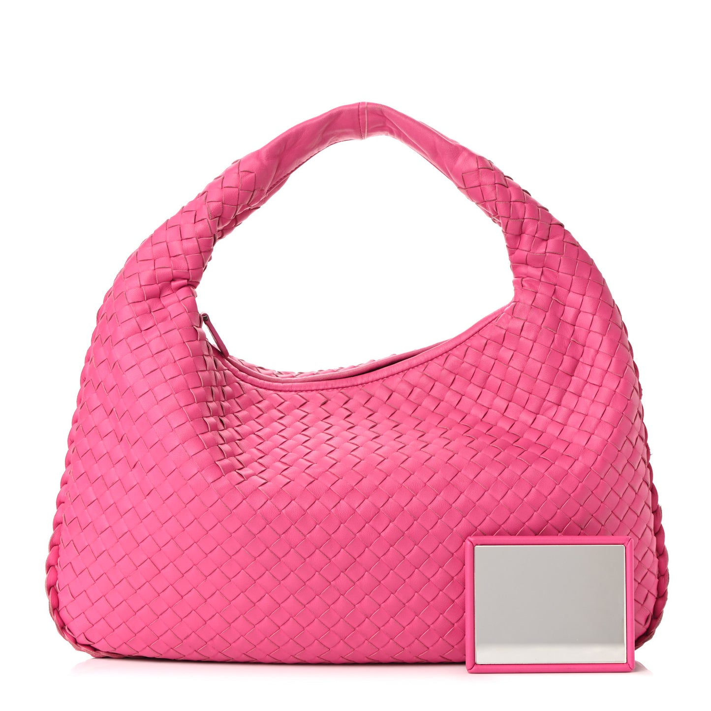 Nappa Intrecciato Medium Veneta Hobo Fuchsia