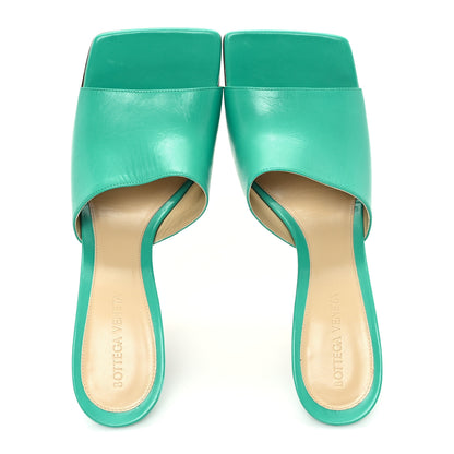 Bottega Veneta Lambskin Stretch Mule Sandals 40 Acid Turquoise 2 of 8